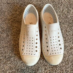 Native Perforated White Slip-Ons